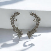 Brinco Grande EAR CUFF em Ródio cravejado com zircônias